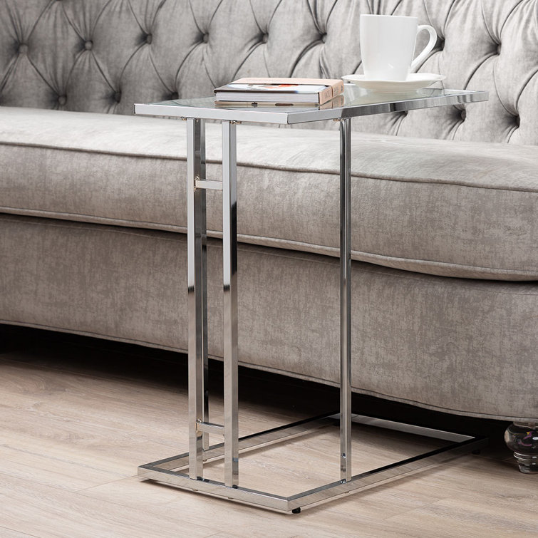 Chrome and deals wood end table